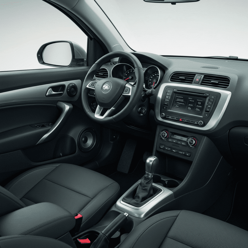 Automobilio salonas su profesionaliai sumontuotais aukštos kokybės garsiakalbiais